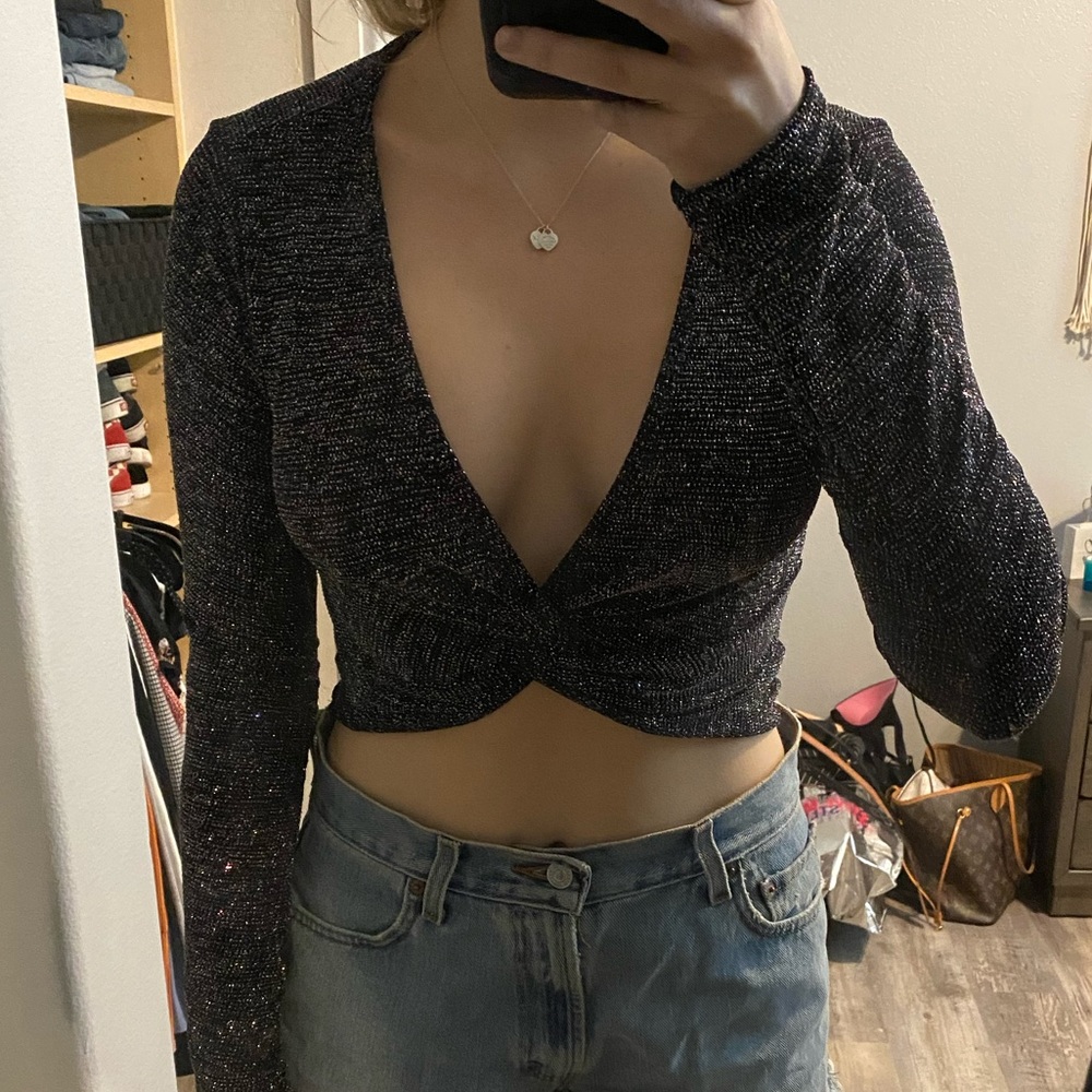Forever 21 sparkly crop top
